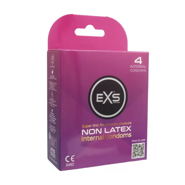 EXS Non-Latex Internal Condoms 4-Pack
