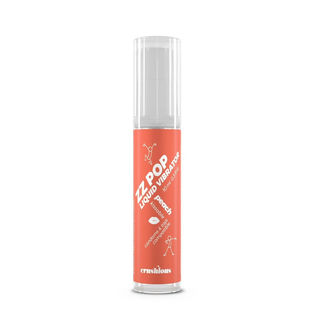 ZZ Pop Kissable Liquid Stimulation Gel Peach 10ml - External Use - Anelma ZZ Pop Kissable Liquid Stimulation Gel Peach 10ml