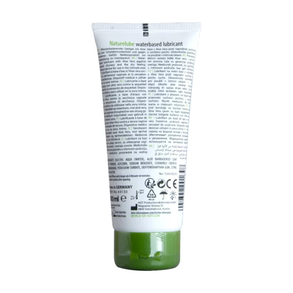 HOT Nature Lube Water-Based Intimate Gel Aloe Vera 100ml. Solid erection. See formula