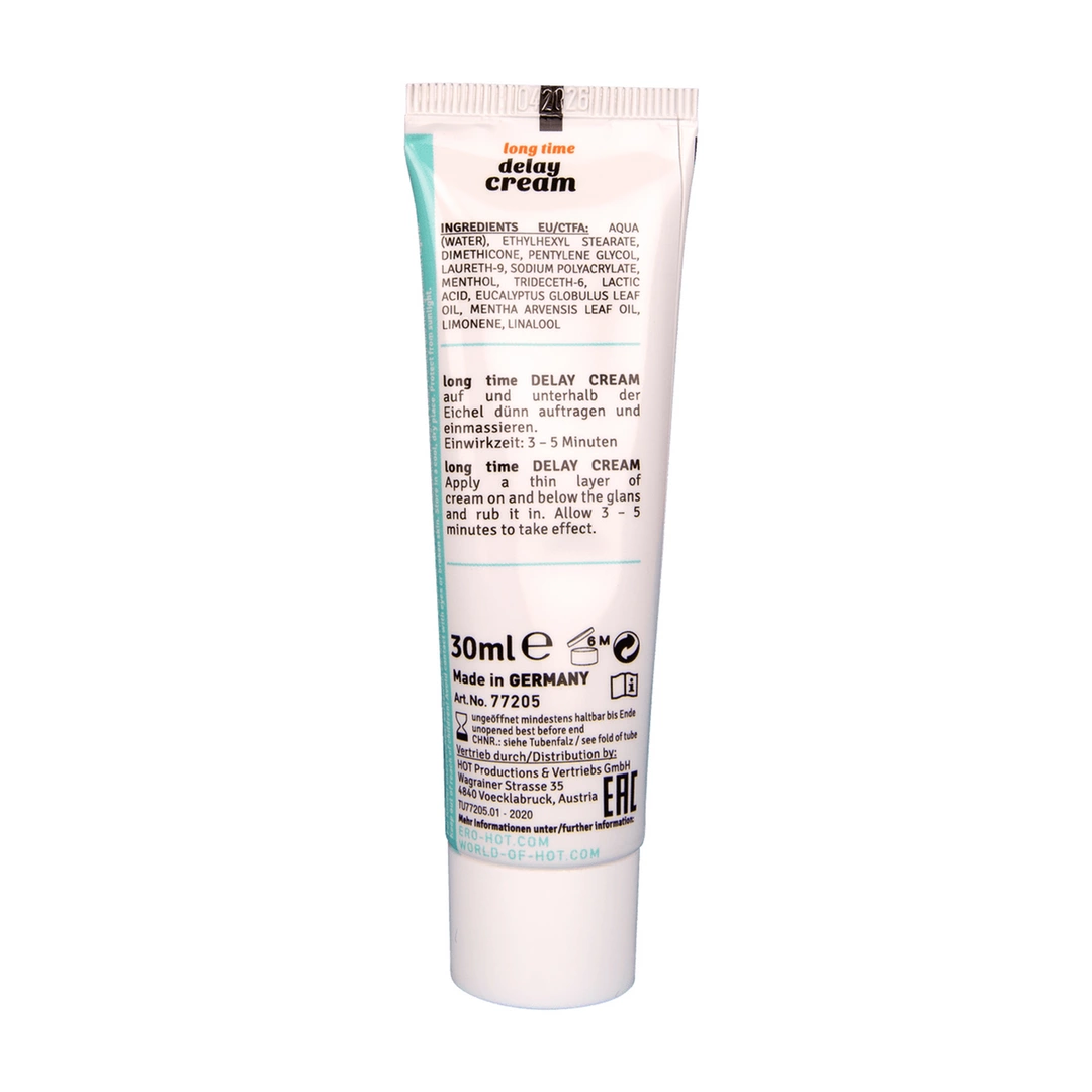 HOT Ero Long Time Delay Cream 30 ml - Anelma HOT Ero Long Time Delay Cream 30 ml - Advanced Skin Care Formula. Delay spray and cream. See formula
