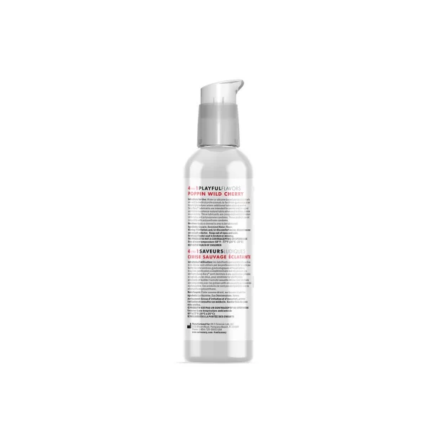 Swiss Navy 4-in-1 Lubricant Wild Cherry Flavor 118ml Paraben-Free. Flavored. See formula