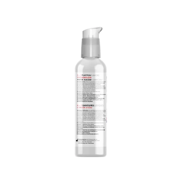 Swiss Navy Watermelon Flavored 4-in-1 Lubricant 118 ml. Product details include formula