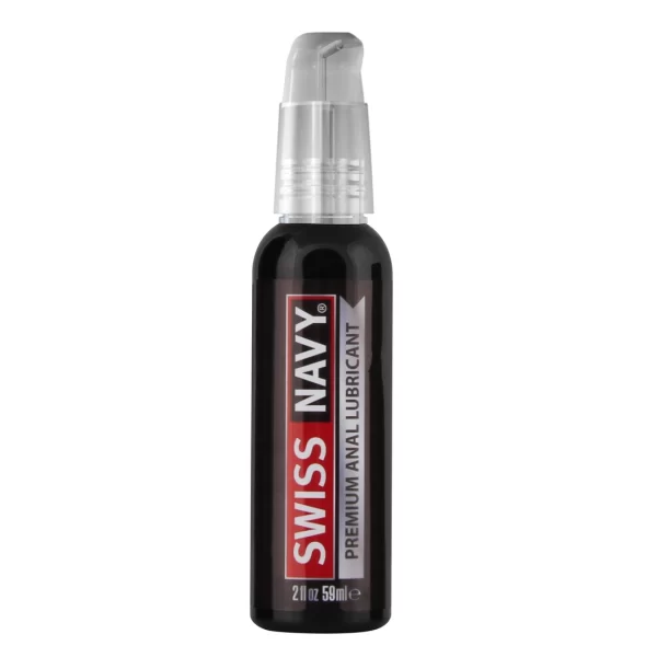 Swiss Navy Silicone-Based Anal Lubricant 59ml - Long-Lasting Formula. Blue. See formula